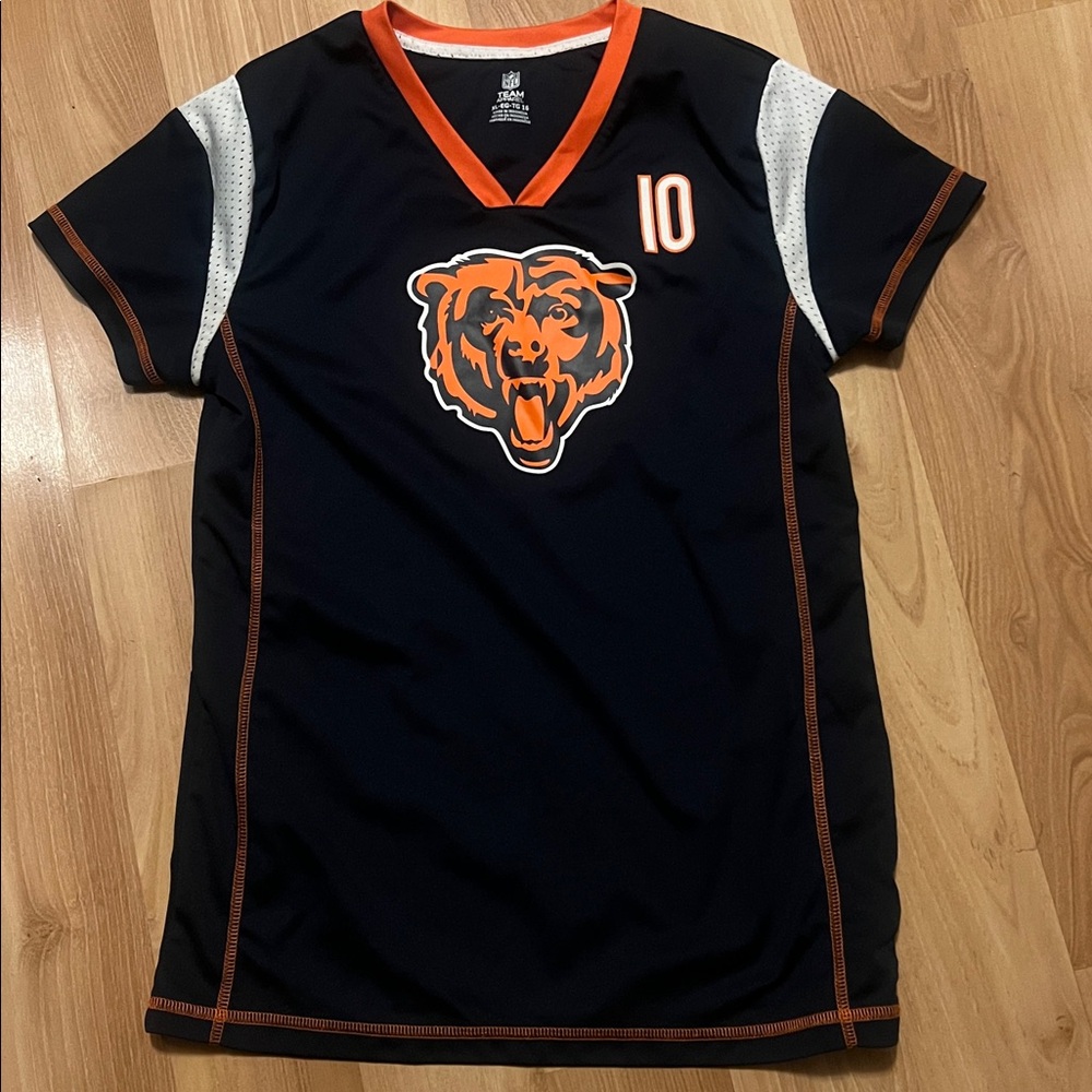 NFL Mitch Trubisky #10 Chicago Bears Girl's Youth Football Jersey XL 16